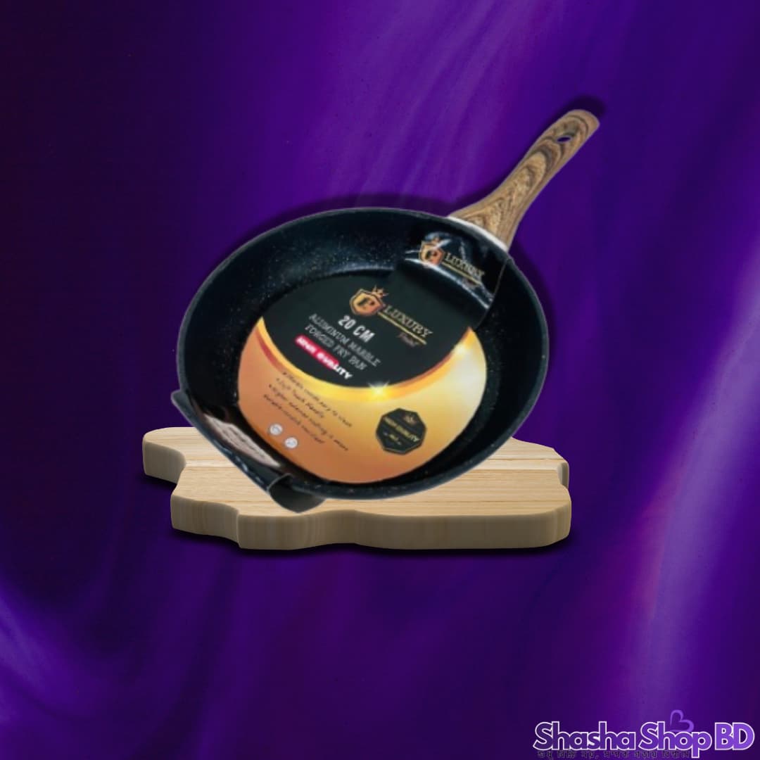 🍳 Luxury Point Aluminum Marble Forged Fry Pan - 20 CM (WX1020) (Compact Efficiency & Superior Marble Coating – আপনার প্রতিদিনের কুইক কুকিংয়ের জন্য সেরা সঙ্গী!)