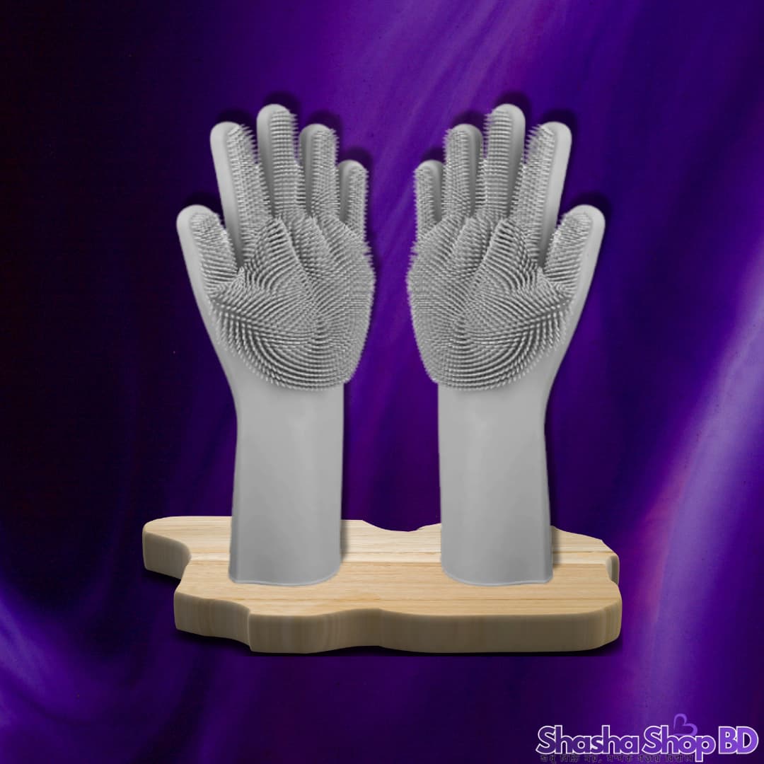 🧤 CC Silicone Washing Hand Gloves (1 Pair) (Cleaning Made Effortless & Hygienic – আপনার হাতকে রাখুন সুরক্ষিত, ঘরকে রাখুন ঝকঝকে!)