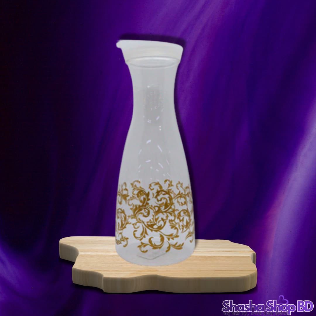 🍶 Loocl Premium Golden Pattern Juice Bottle - Model: AC29081 (Elegant Hydration, Royal Style – আপনার ডাইনিং টেবিলে নিয়ে আসুন সোনালী আভিজাত্যের ছোঁয়া!)