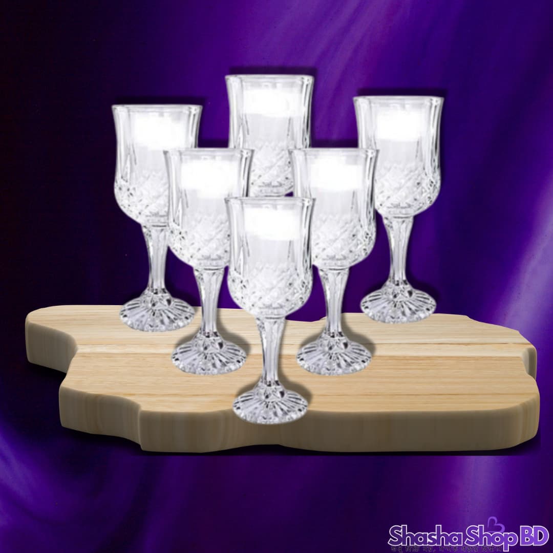 🍷 Najib Crystal Design Juice Cup Set (6 Pcs) - Model: NB2887A (Timeless Crystal Elegance – আপনার প্রতিটি পানীয় পরিবেশনে যোগ করুন রাজকীয় আভিজাত্য!)
