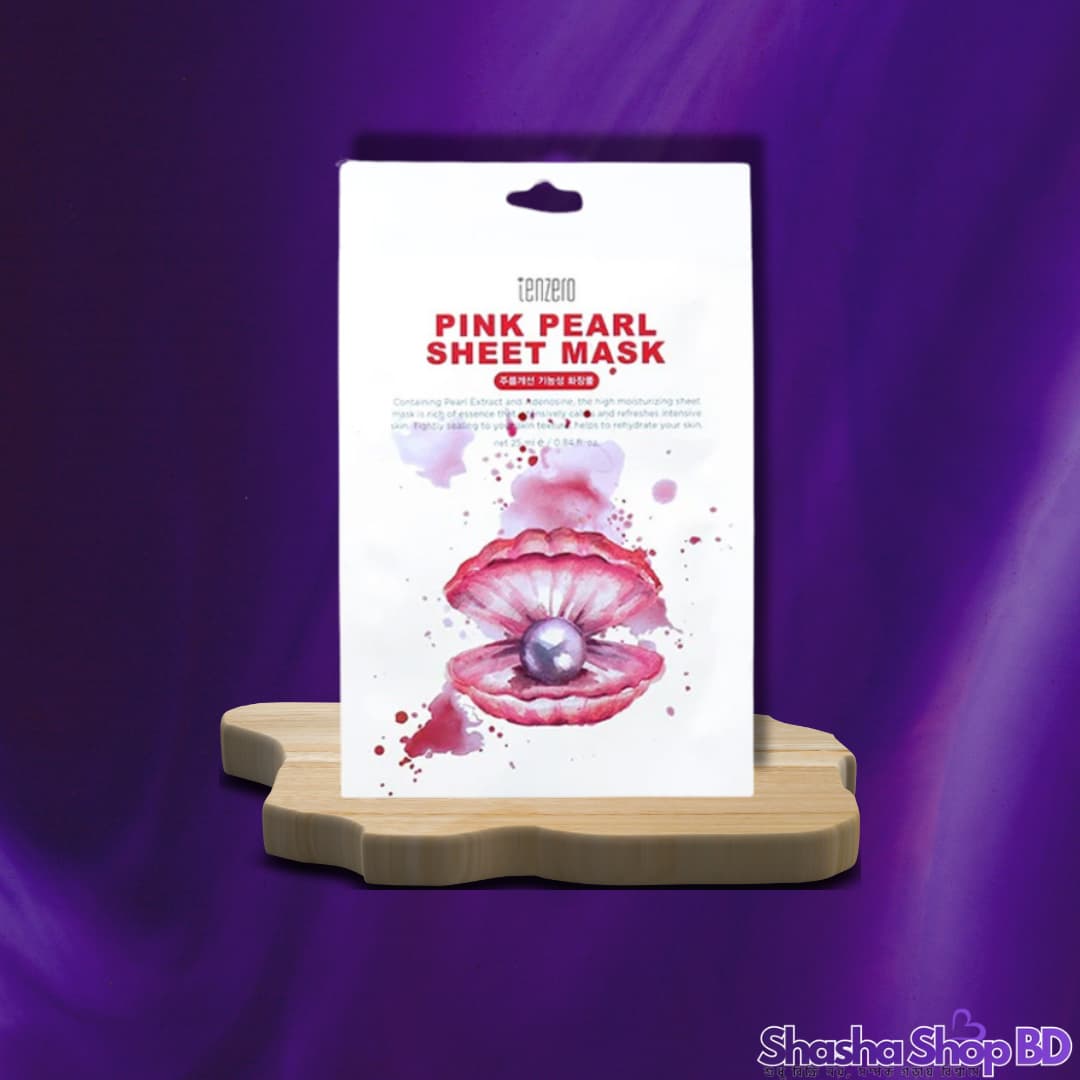 ✨ Tenzero Solution Sheet Mask – Pink Pearl (25 ml) (Pinkish Glow, Lustrous Skin – আপনার ত্বকে নিয়ে আসুন গোলাপি আভা ও মুক্তোর মতো দ্যুতি!)