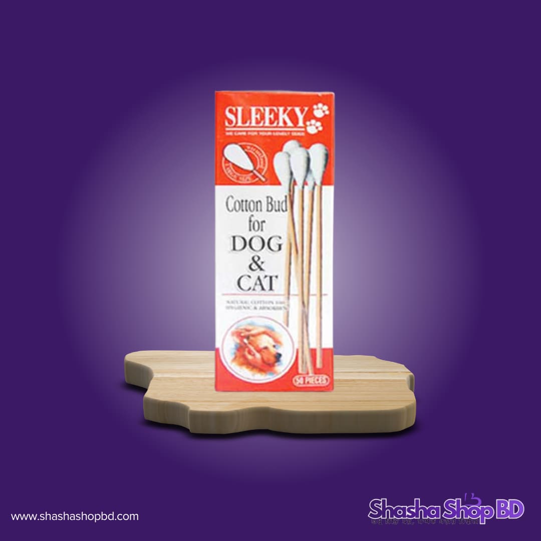 🐾 Sleeky Cotton Buds for Dogs & Cats (50 Pieces) (Extra Large Size & Safe Cleaning – আপনার পোষা প্রাণীর পরিচ্ছন্নতায় সেরা সুরক্ষা!)