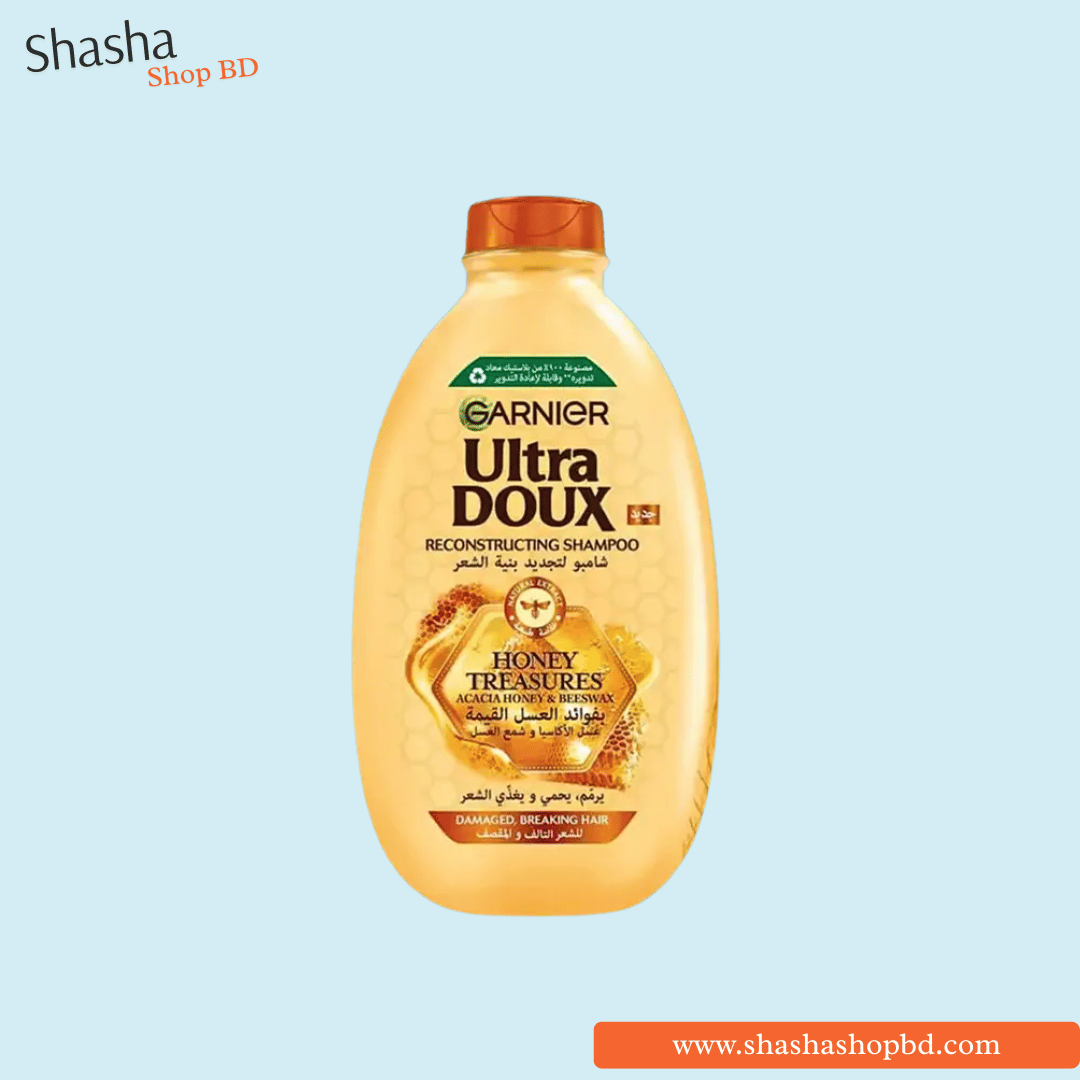 Garnier Ultra Doux Honey Treasures Reconstructing Shampoo 400ml | Shasha Shop BD