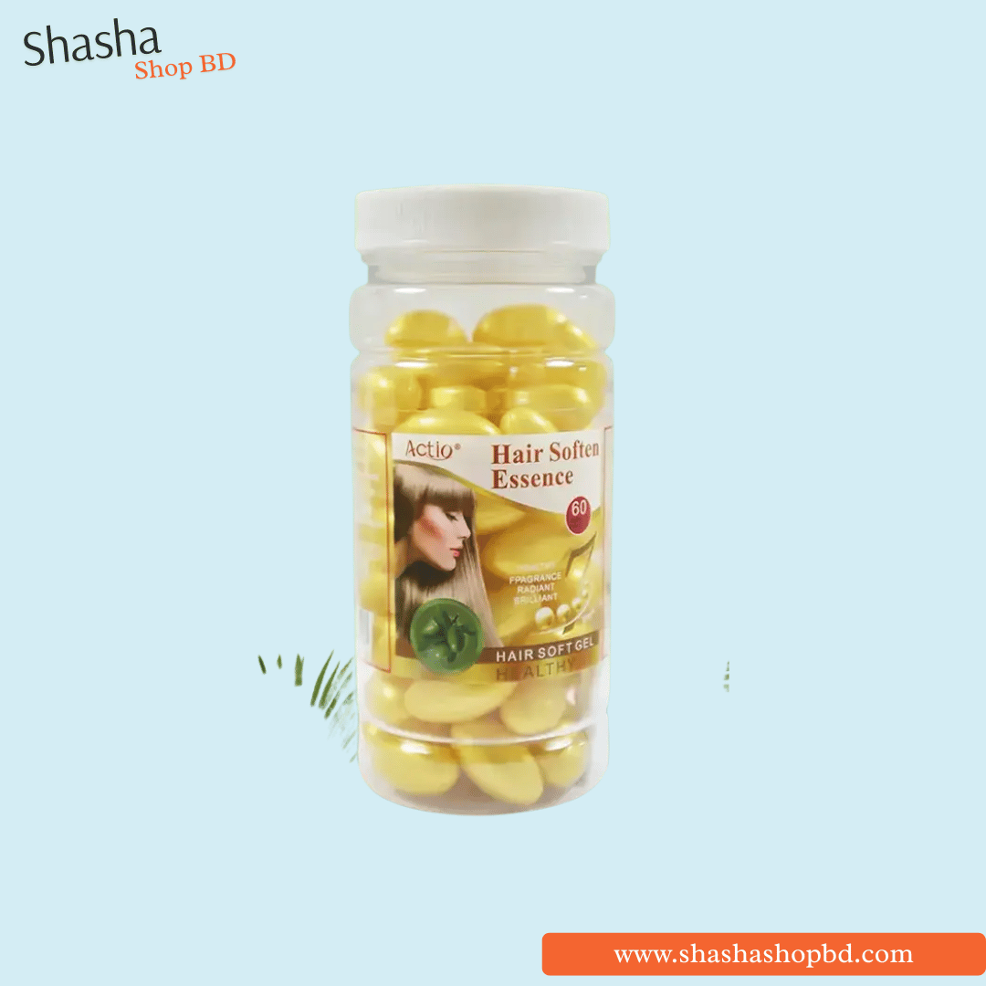 Actio Hair Soften Essence Hair Oil Capsules Yellow 60Caps | Shasha Shop BD
