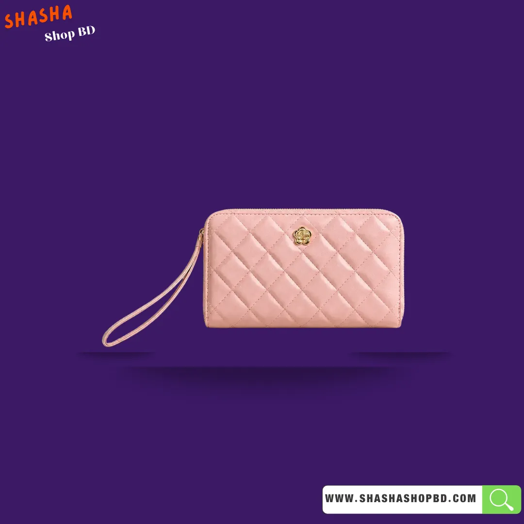 Premium Ladies Hand Purse (KP21) - Soft Pink | Shasha Shop BD