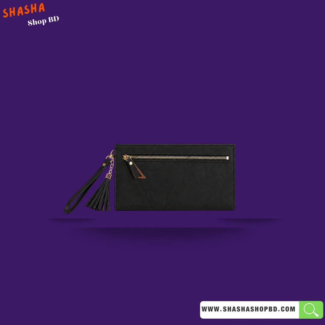 Premium Ladies Hand Purse (KP17) - Classic Black | Shasha Shop BD