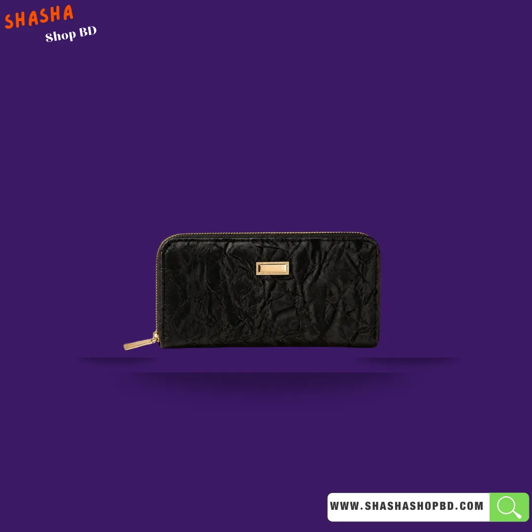 Premium Ladies Hand Purse (KP01) - Marble Black | Shasha Shop BD