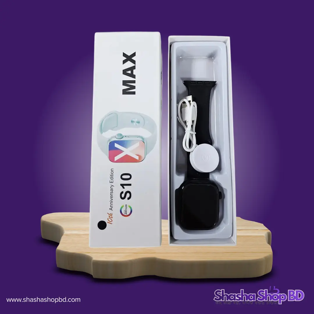 ⌚ S10 Max Full Screen Multifunctional Smart Watch (10th Anniversary Edition, AMOLED Display & Elegant Design – আপনার হাতের কব্জিতে আভিজাত্য এবং প্রযুক্তির সেরা সমন্বয়!)
