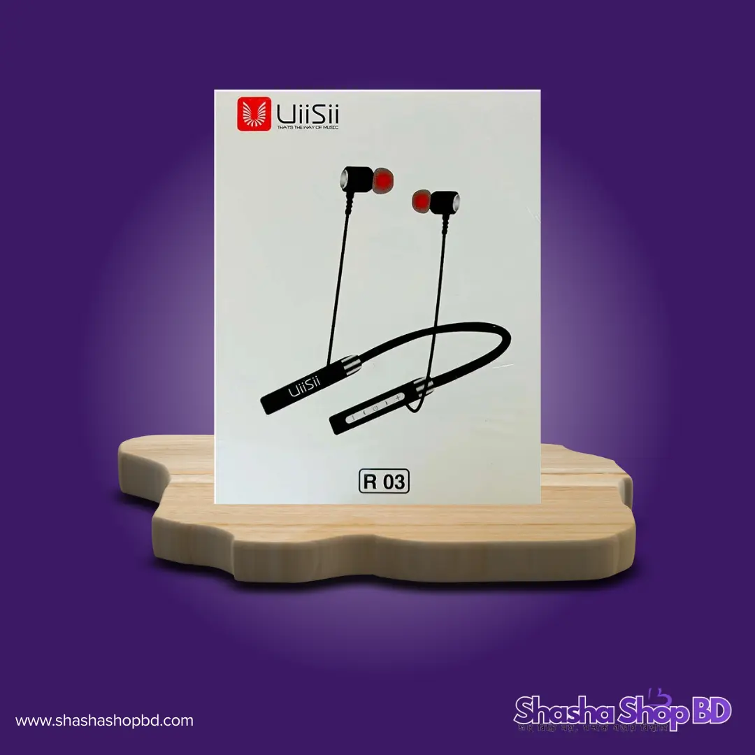 :  🎧 UiiSii R03 Hanging Neckband Headphones (Superior Bass, Ergonomic Design & Long Battery Life – আপনার মিউজিক ও কলিং অভিজ্ঞতায় আনুন নতুন মাত্রা!)