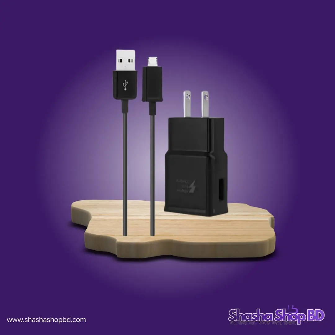 ⚡ Samsung Galaxy S10 Type B Travel Charger (Black) (Reliable Fast Charging, Micro-USB Support & Sleek Black Design – আপনার ডিভাইসের জন্য সেরা চার্জিং সলিউশন!)