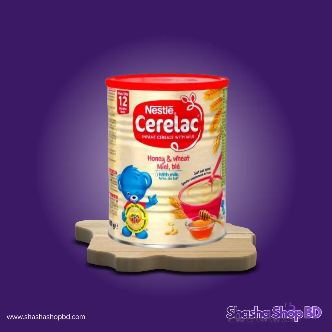 🥣 Nestle Cerelac Honey & Wheat - 400g (12 Months+, Iron Fortified & With Milk – ১ বছর বা তার বেশি বয়সী সোনামণির বাড়তি শক্তি ও পুষ্টির জন্য সেরা সিরিয়াল!)