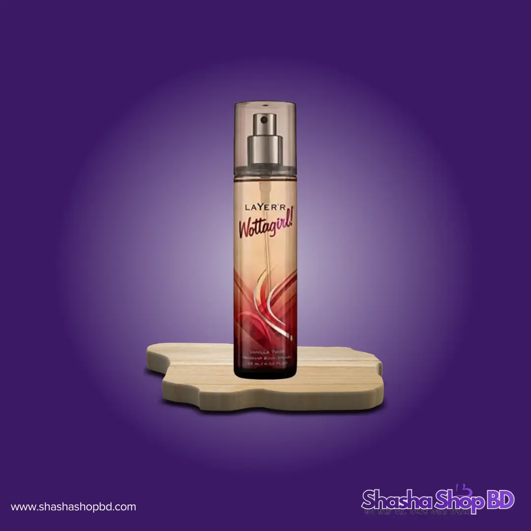🍦 Layer'r Wottagirl Vanilla Twist Body Splash - 135ml (Sweet, Creamy & Irresistible – ভ্যানিলার মিষ্টি সুবাসে নিজেকে রাখুন সারাদিন সতেজ ও প্রাণবন্ত!)