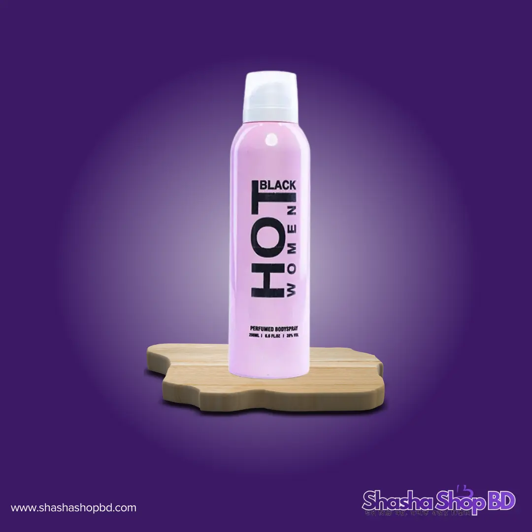🔥 Hot Women Black Perfumed Body Spray - 200ml (Bold, Sensual & Irresistible – আপনার ব্যক্তিত্বে যোগ করুন এক সাহসী ও মোহনীয় সুবাস!)