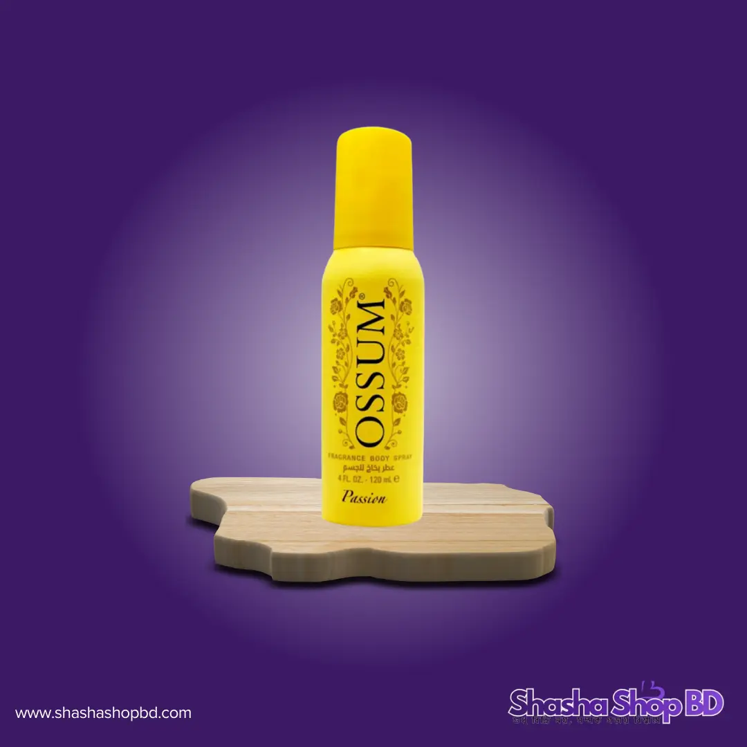 🌸 Ossum Passion Fragrance Body Spray - 120ml (Long-lasting Freshness & Captivating Aroma – সারাদিন সতেজ আর মোহনীয় সুগন্ধে নিজেকে রাঙিয়ে রাখুন!)
