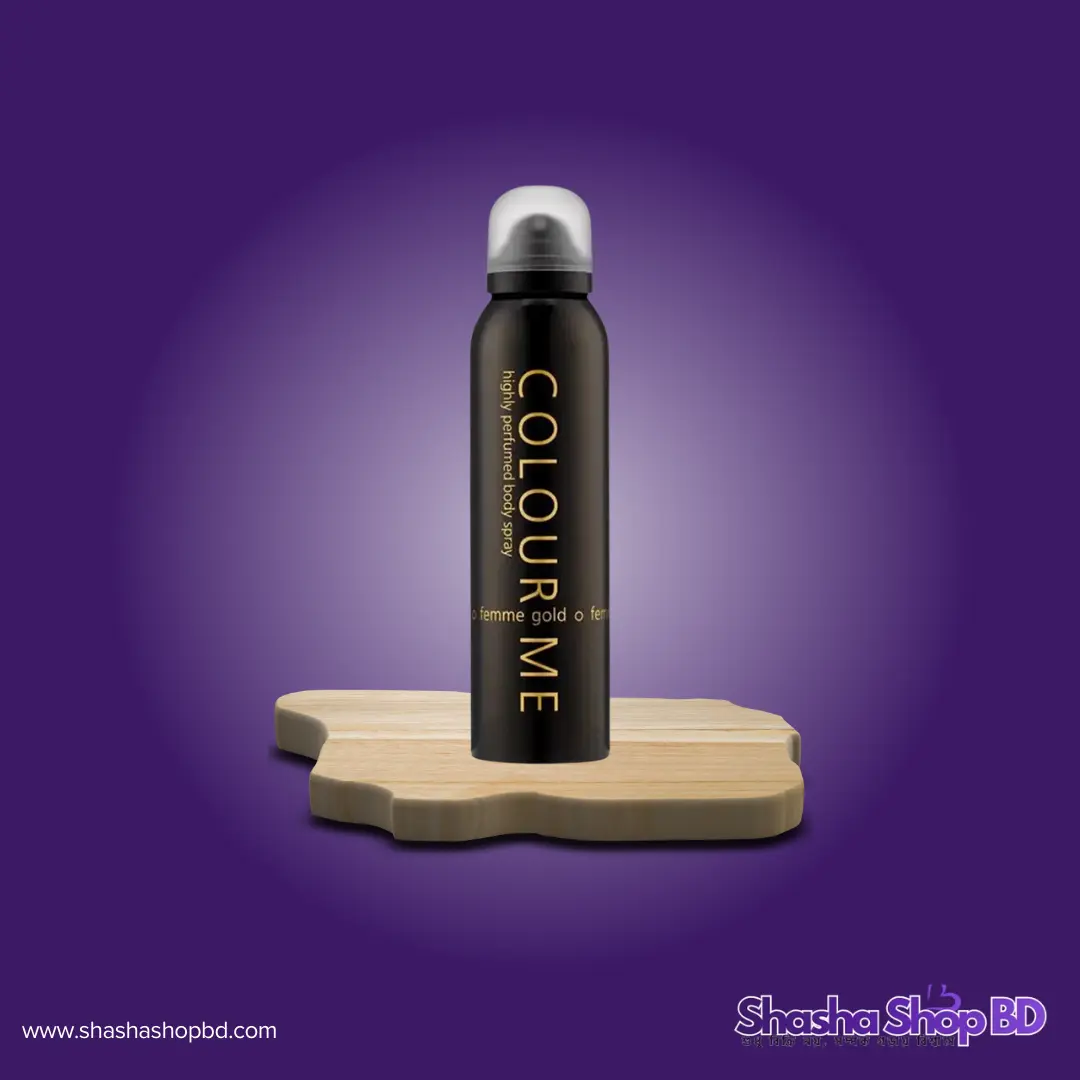 Colour Me Gold Femme Perfume Body Spray - 150ml (Elegant, Exotic & Long-lasting – আভিজাত্য আর সতেজতার এক অপূর্ব সংমিশ্রণ!)