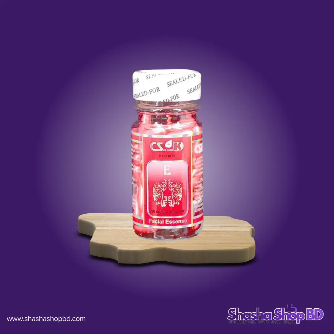 🌸 CSK Vitamin E Facial Essence Capsule Pink - 90pcs (Skin Repair & Radiance Formula – ত্বকের কালচে ভাব দূর করে গোলাপি আভা ও সজীবতা ফিরিয়ে আনতে সেরা সমাধান!)