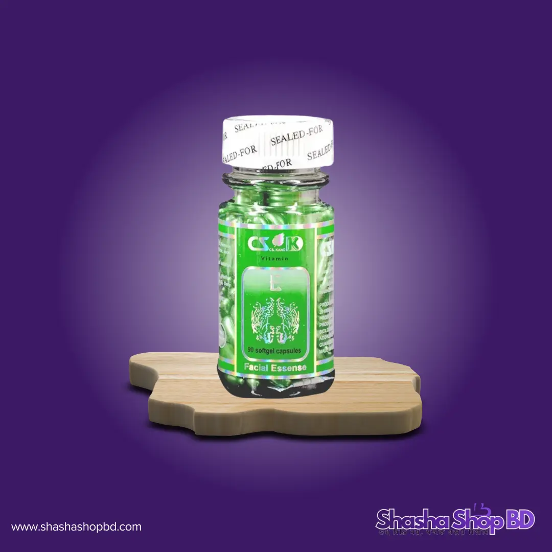 🌿 CSK Vitamin E Facial Essence Capsule Green - 90Pcs (Anti-Acne & Skin Purifying Formula – ব্রণের দাগ মুক্ত এবং সতেজ ত্বকের জন্য বিশেষ গ্রিন এসেন্স!)