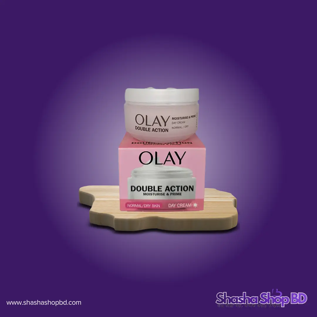 Olay Double Action Day Cream (Normal / Dry Skin) - 50ml (Moisturise & Prime – ত্বককে করুন কোমল, হাইড্রেটেড এবং উজ্জ্বল!)