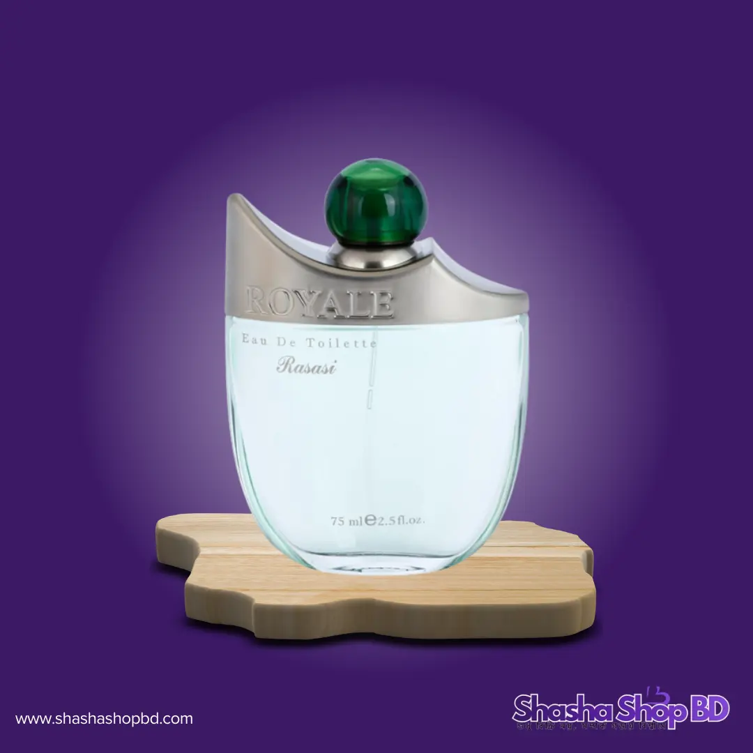 👑 Rasasi Royale Pour Homme Eau De Toilette - 75 ml (The Mark of Royalty – আভিজাত্য, শক্তি এবং ঐতিহ্যের এক অনন্য সংমিশ্রণ!)