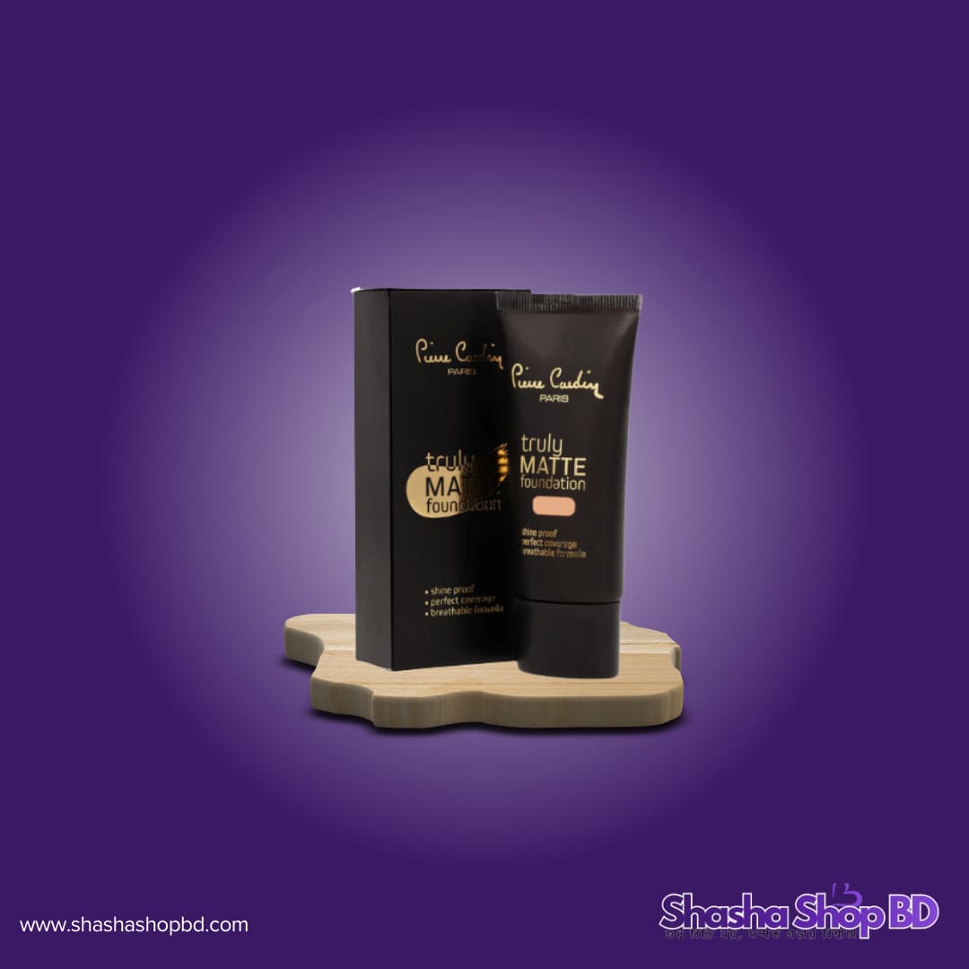 Pierre Cardin Paris Truly Matte Foundation - 30ml (Shade: 385) (Shine Proof & Perfect Coverage – পান দীর্ঘস্থায়ী মখমলী ম্যাট ফিনিশ!)