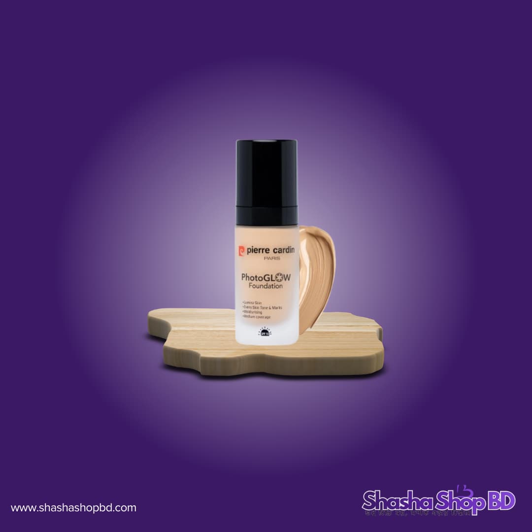 Pierre Cardin Paris PhotoGLOW Foundation - 30ml (Luminous Finish & Flawless Coverage – আপনার ত্বক হোক ছবির মতো উজ্জ্বল ও নিখুঁত!)