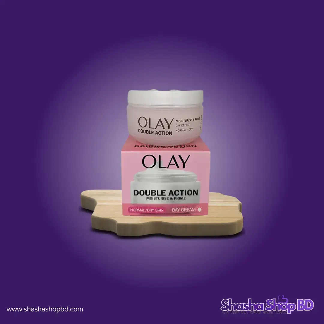 Olay Double Action Day Cream (Normal / Dry Skin) - 50ml (Moisturise & Prime – ত্বককে করুন কোমল, হাইড্রেটেড এবং উজ্জ্বল!)