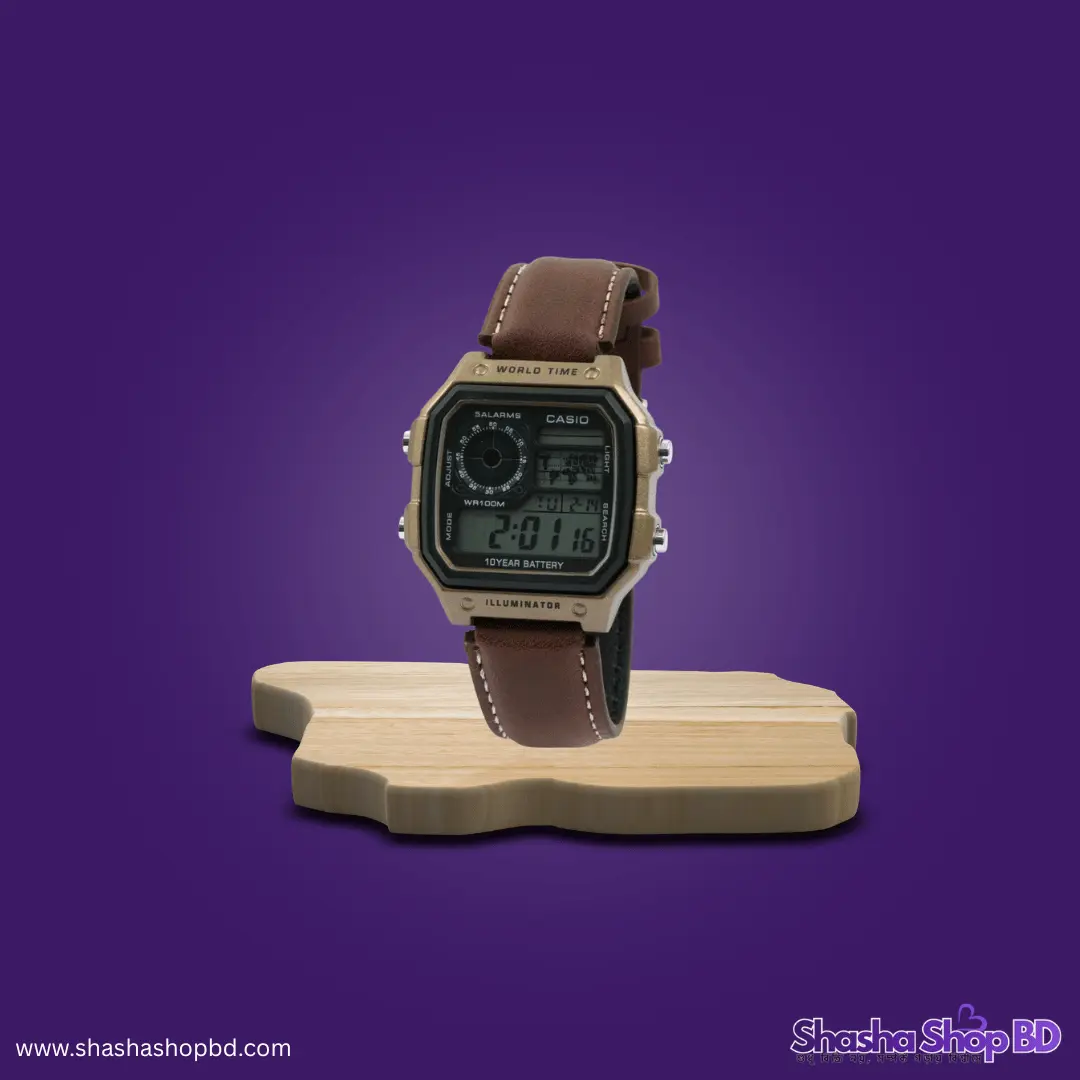 ⌚ Casio Illuminator Leather Strap Premium Watch (Classic Sophistication & Modern Lighting – স্টাইলিশ লেদার স্ট্র্যাপ আর ইলুমিনেটর ফিচারের নিখুঁত সংমিশ্রণ!)