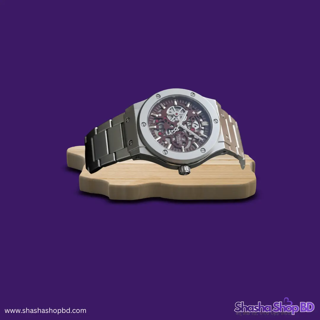 ⌚ Hublot Mechanical Stainless Steel Watch (The Masterpiece of Engineering – মেকানিক্যাল পাওয়ার এবং স্টেইনলেস স্টিলের এক রাজকীয় রূপ!)