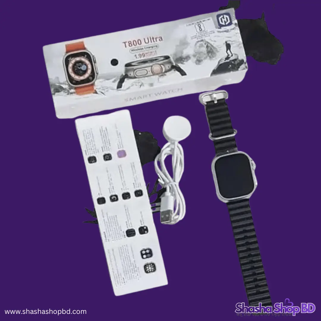 T800 Ultra Smart Watch - ১.৯৯" ফুল স্ক্রিন টাচ প্রিমিয়াম ডিসপ্লে