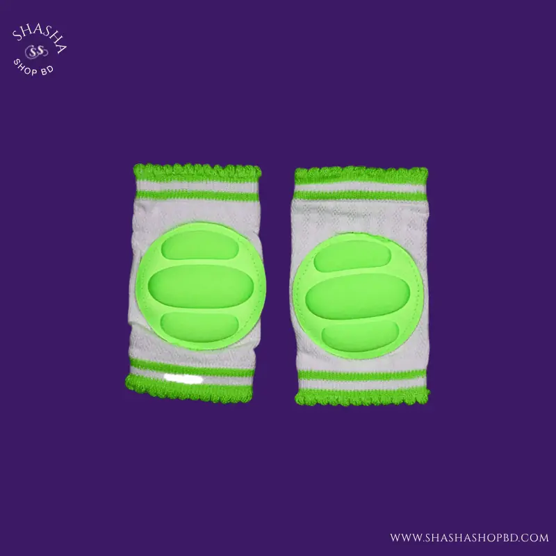 Baby Crawling Knee Protection Pad - Green Color (1 Pair) | Shasha Shop BD